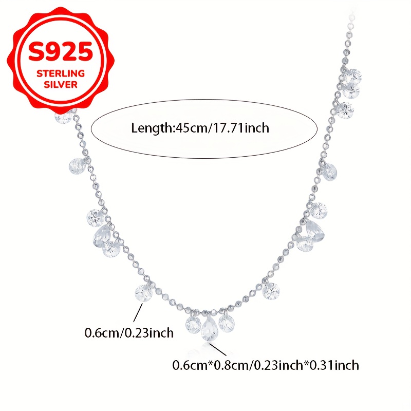 925 Silver Shimmering Galaxy Clavicle Chain Necklace — Daily Wear
